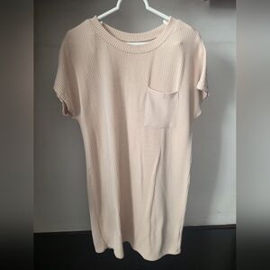 Source Unknown Blush Ribbed Midi Dress